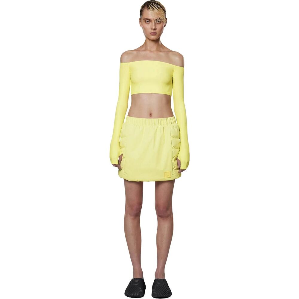 #204 NWT- RAINS‎ Loop W Mini Skirt Straw Puffer Sz: XS & M RET$170 GET THE SET!!